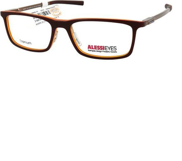 Gọng Kính Unisex Alessieyes AL60009 C01 - Nâu Phối Cam