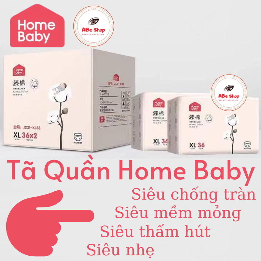 BỈM / TÃ HOME BABY NỘI ĐỊA TRUNG - SIÊU MỀM MỎNG - SIÊU NHẸ - SIÊU THẤM HÚT - SIÊU CHỐNG TRÀN ( 5 SIZE )