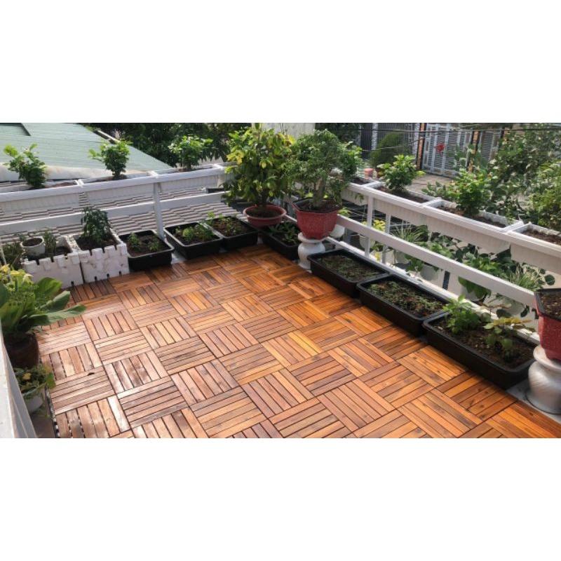 Vỉ gỗ lát sàn 6 nan 30cm×30cm