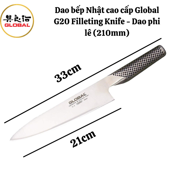 Dao bếp thái phi lê Nhật cao cấp Gl Filleting Knife -bằng thép trắng không gỉ