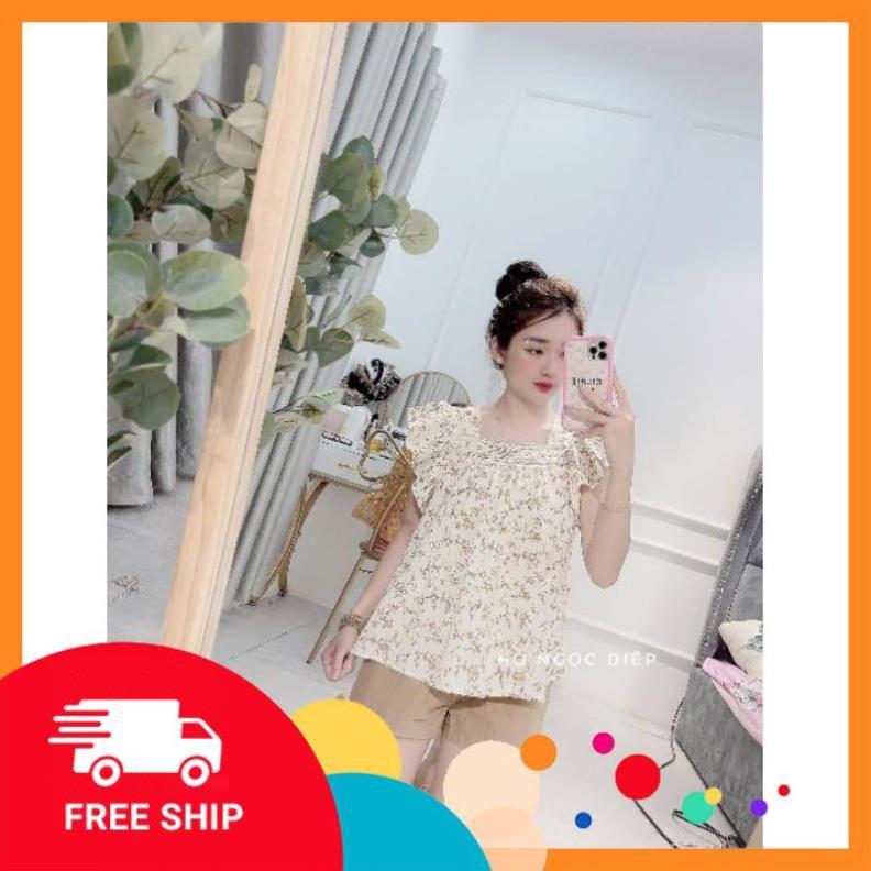 SET ÁO ĐŨI HOA NHÍ VÀNG PHỐI REN CÁNH TIÊN MIX QUẦN ĐŨI ĐÙI KEM