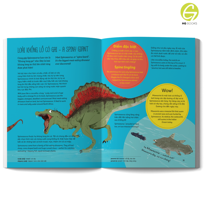 Wow! Dinosaurs: Những sự thật đáng kinh ngạc về khủng long - Sách Bách khoa toàn thư Song ngữ cho trẻ em