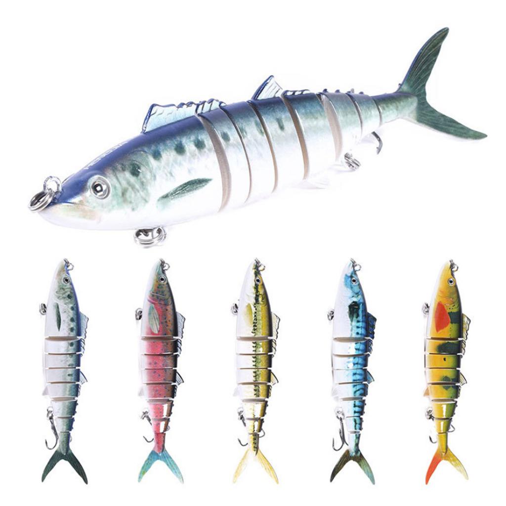 8 Segment Multi Jointed Fishing Lure Bionic Bait Eel Swimbait Blue