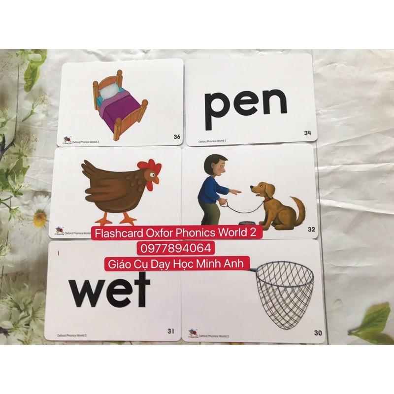 FLASHCARD OXFORD PHONICS WORLD 2️93 thẻ phonics thiết kế hai mặt cực đẹp dạy Tiếng Anh cho trẻ mầm non