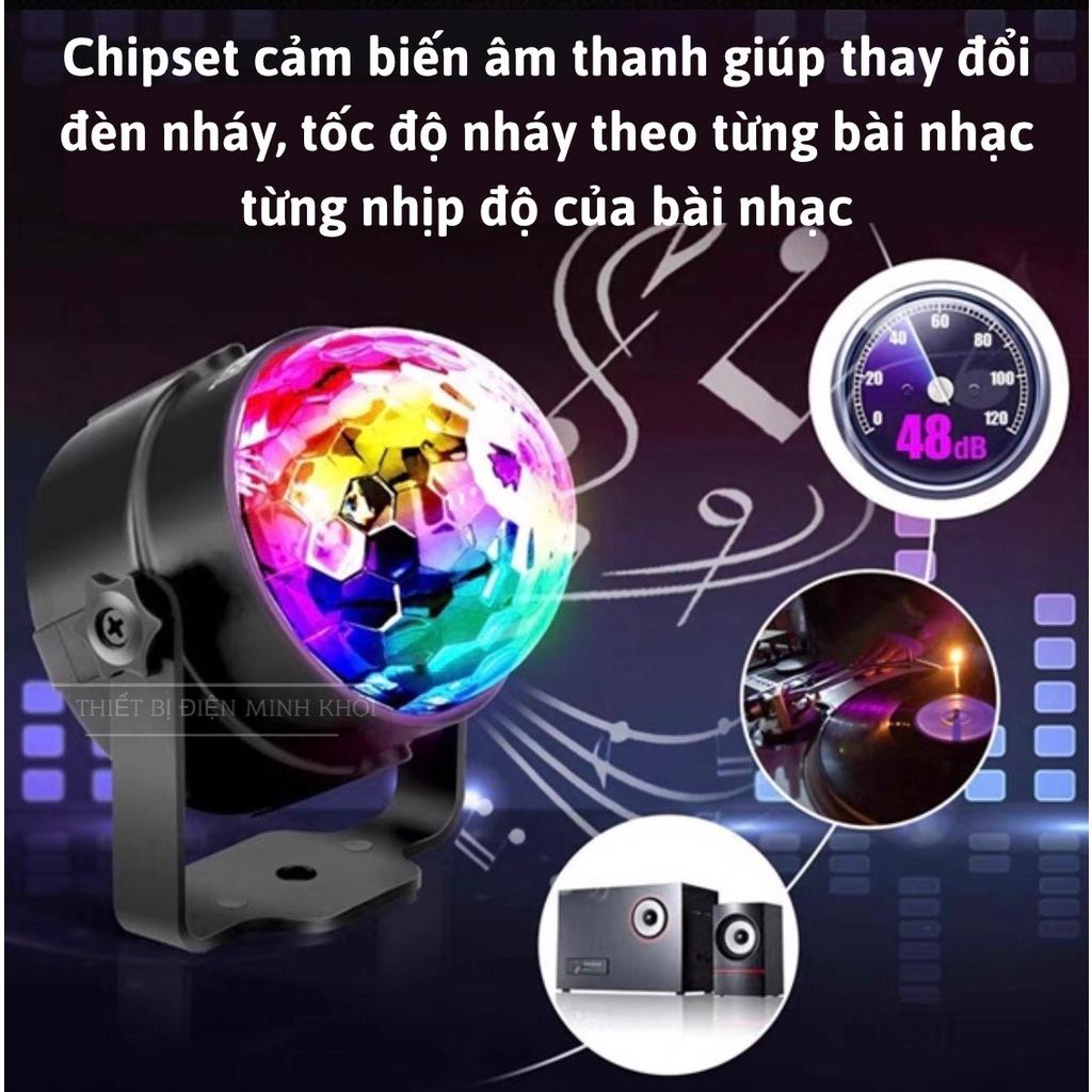 Đèn Led Xoay 7 Màu Pha Lê Trang Trí Karaoke, Sân Khấu, đèn nháy quẩy vũ trường