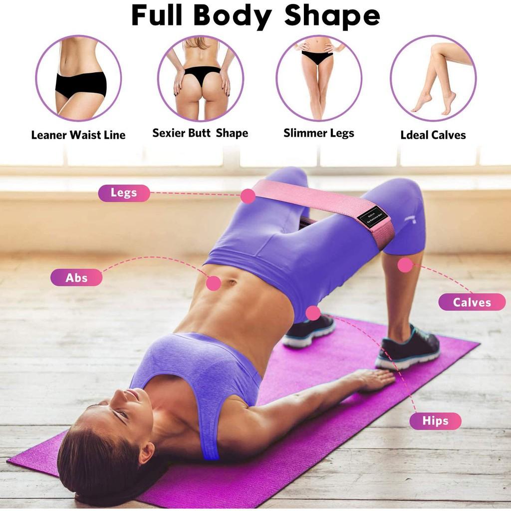 Dây tập mông, Bộ 3 dây kháng lực MiniBand POPO sử dụng để tập GYM YOGA