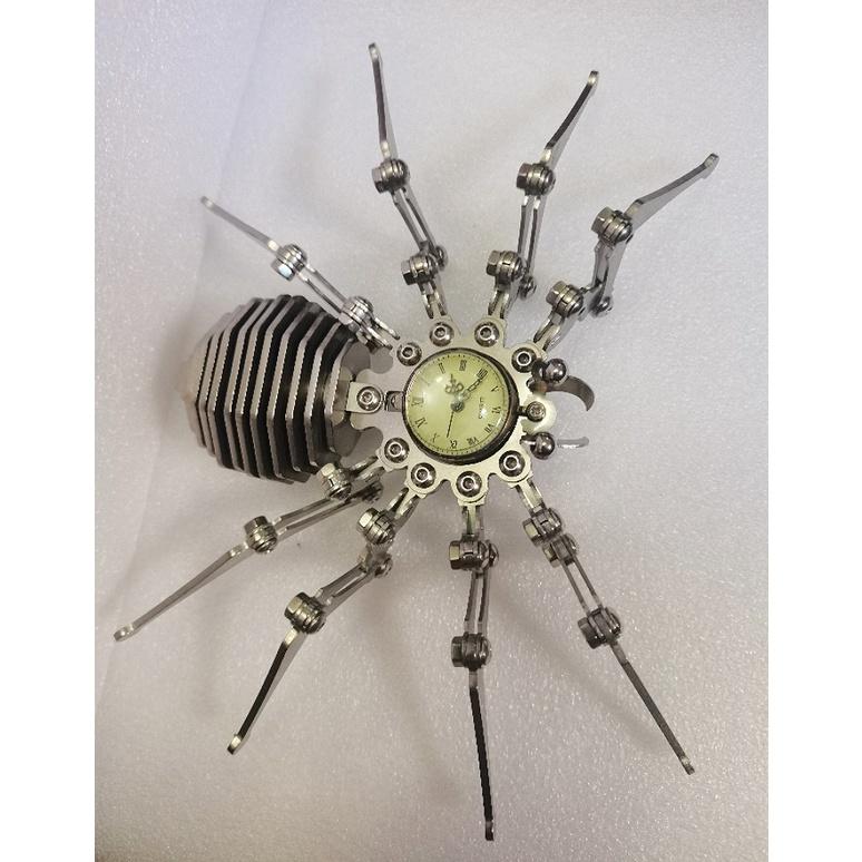 Mô Hình Lắp ghép 3d Kim Loại đồng hồ nhện STEAMPUNK