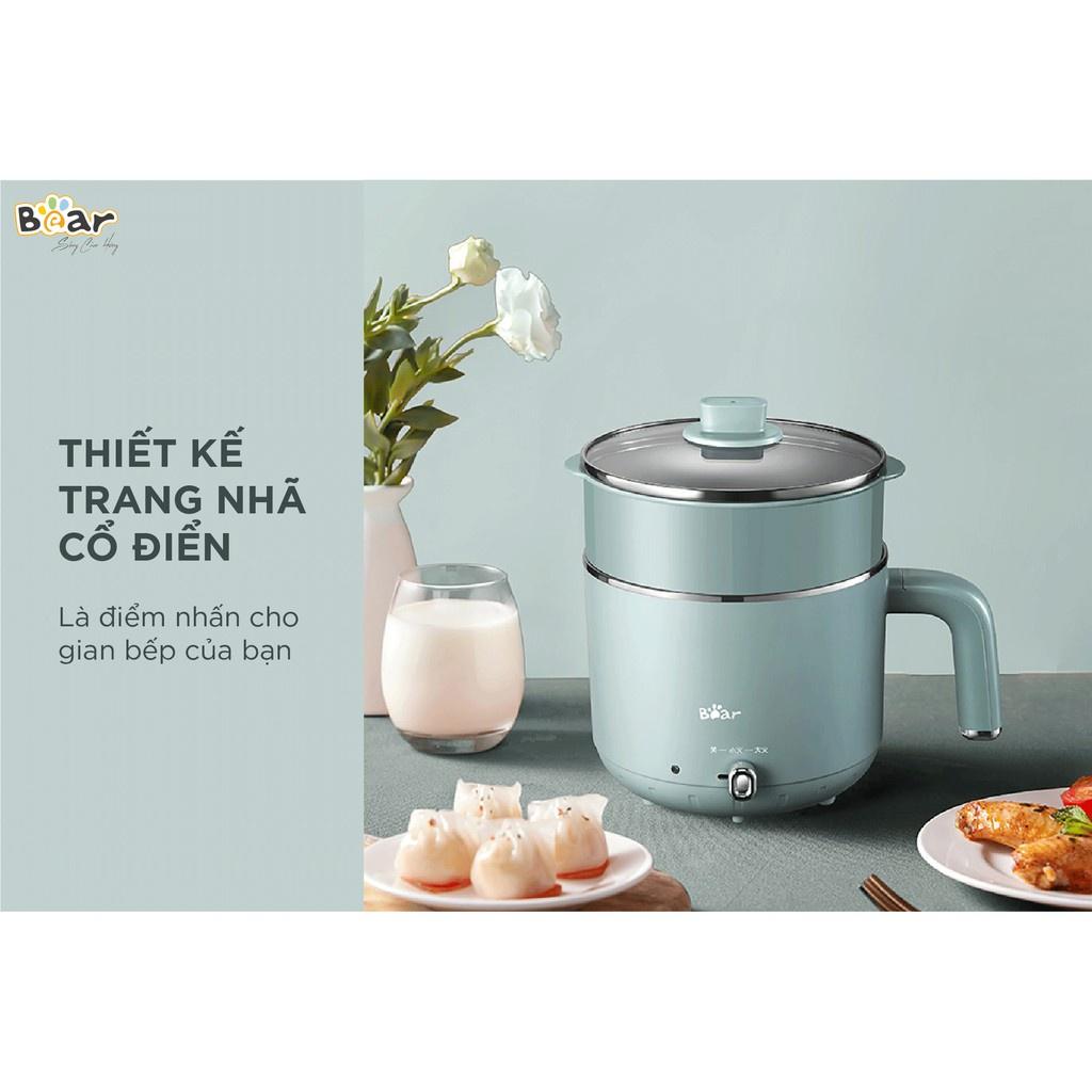 Nồi lẩu hấp điện 2 tầng đa năng Bear DRG-D12M5 dung tích 2L chất liệu an toàn chịu nhiệt lõi thép không gỉ Tuli Store