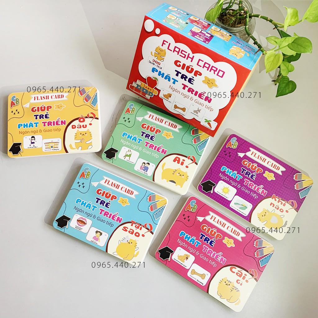 Bộ Flashcard 300 câu hỏi + trả lời giúp trẻ phát triển tư duy ngôn ngữ &amp; giao tiếp: Ai? Cái gì? Ở đâu? Khi nào? Tại sao?