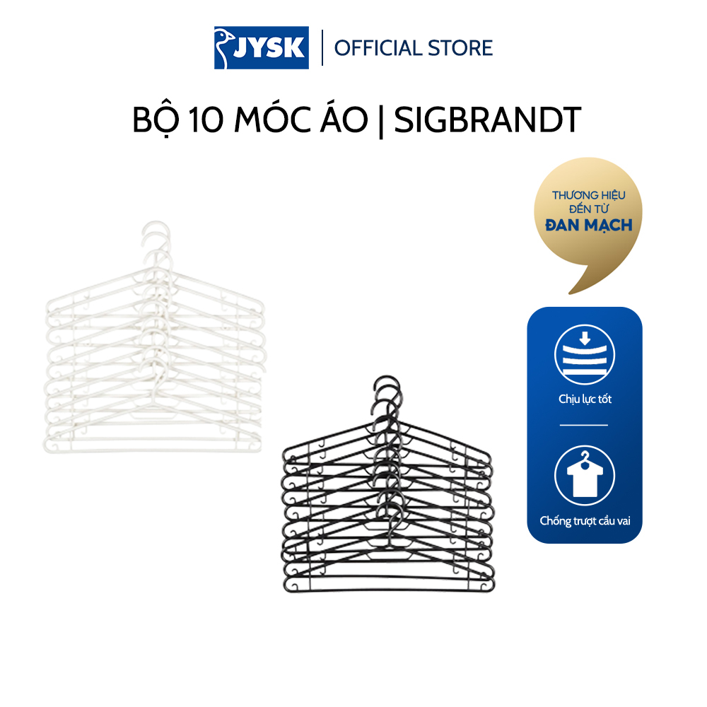 Bộ 10 móc áo | JYSK Sigbrandt | PP | nhiều màu | R7xD41cm