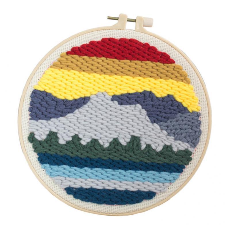 2Sets Punch  Kits Rug-Punch Beginner Kit DIY Crafts 20cm