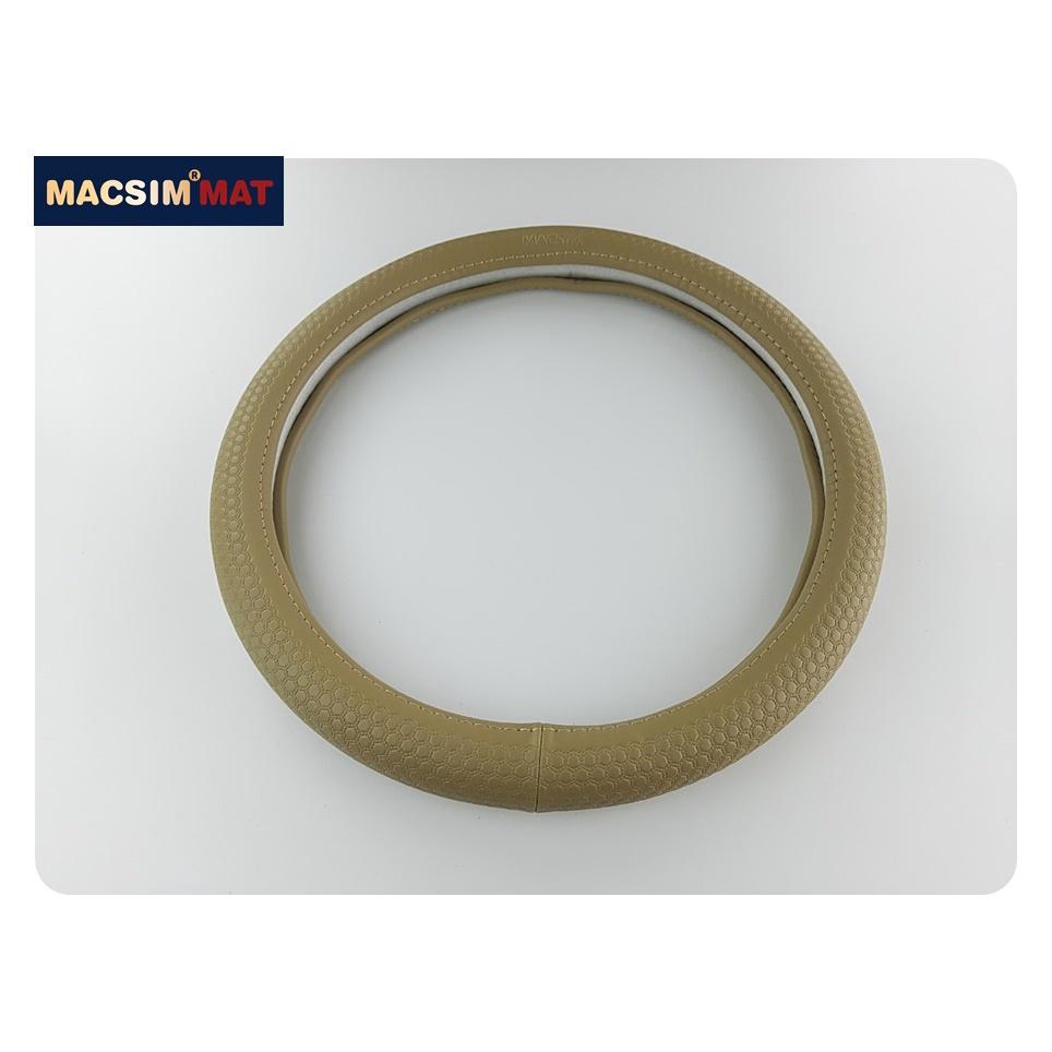 Bọc vô lăng cao cấp Macsim mã L618 mới chất liệu da thật - Khâu tay 100% size M phù hợp các loại xe