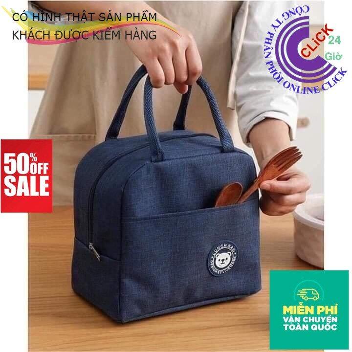 Túi Đựng Hộp Cơm Giữ Nhiệt Chống Thấm Nước Tiện Dụng Lunch Bag, Có Khóa Kéo - Hàng Cao Cấp