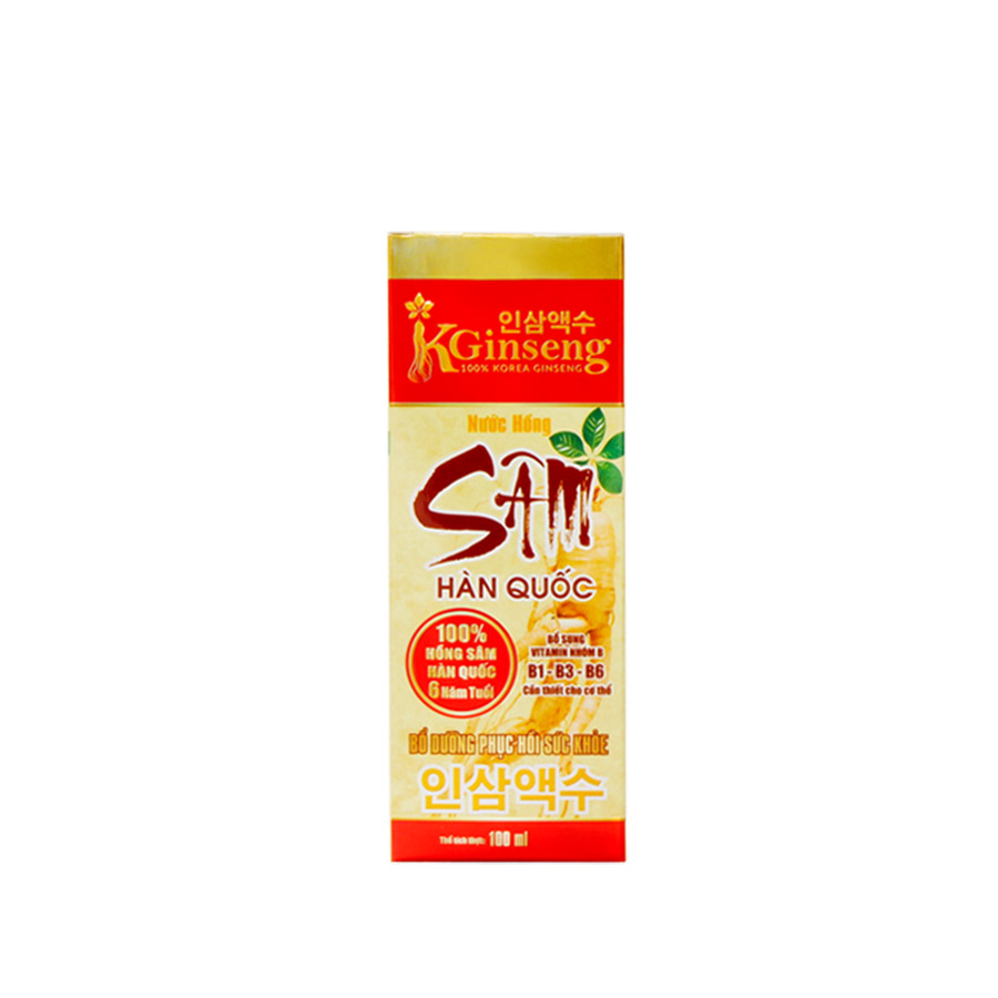 NƯỚC HỒNG SÂM 100% HÀN QUỐC 6 NĂM TUỔI KGINSENG - KHÁNH HÒA NUTRITION - LỌ 100ML - THỰC PHẨM BỔ DƯỠNG