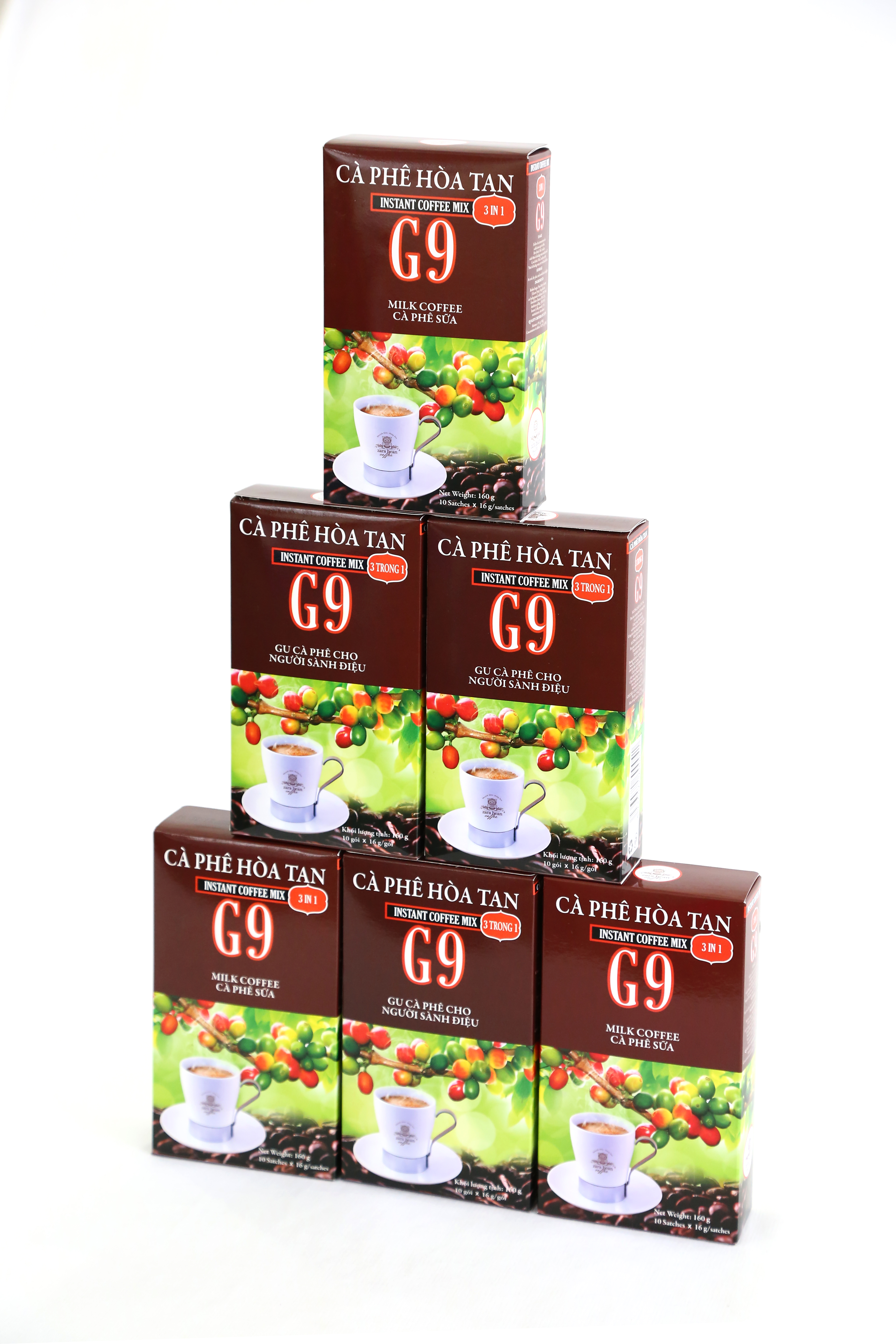 Cà phê hòa tan 3in1- G9 ( Hộp 10 gói x 16g)