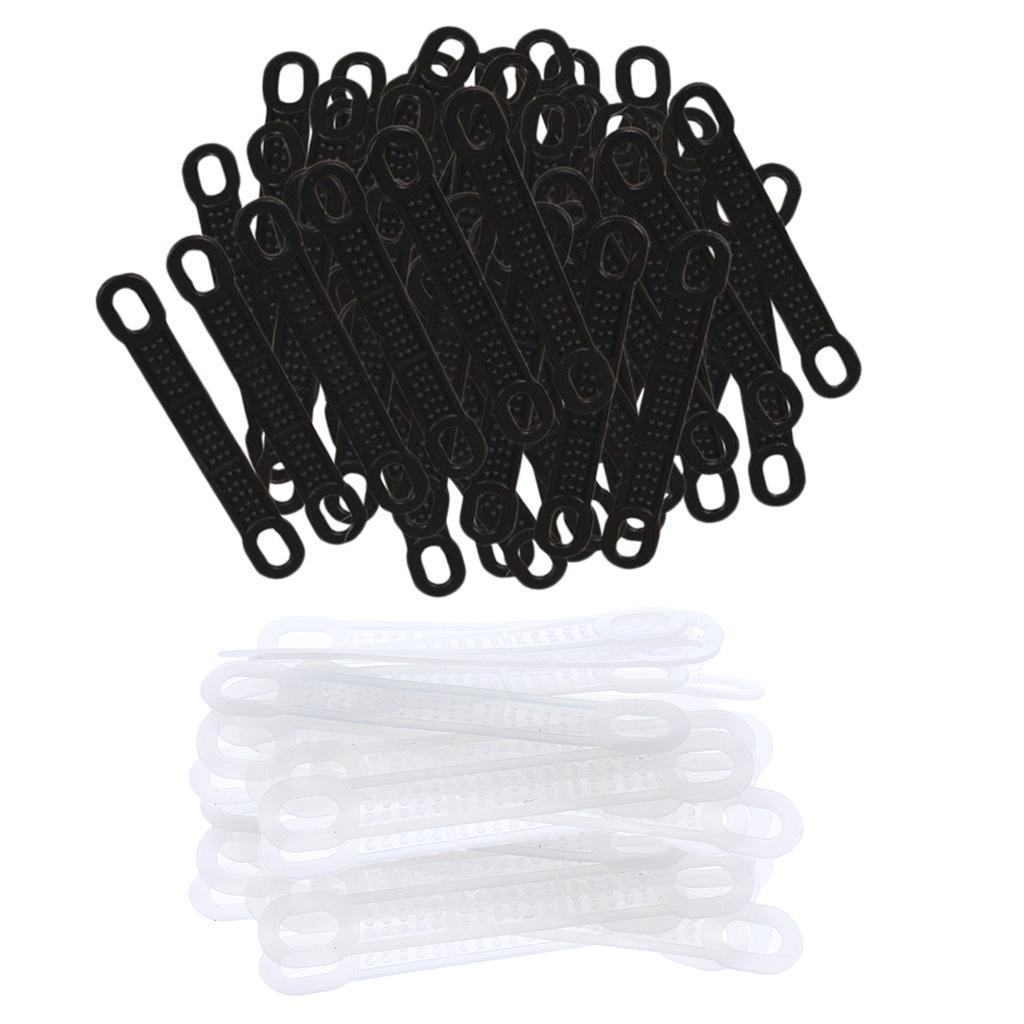 150Pcs Non-Slip Silicone Clothes Hanger Grips Clothing Hanger Strips White
