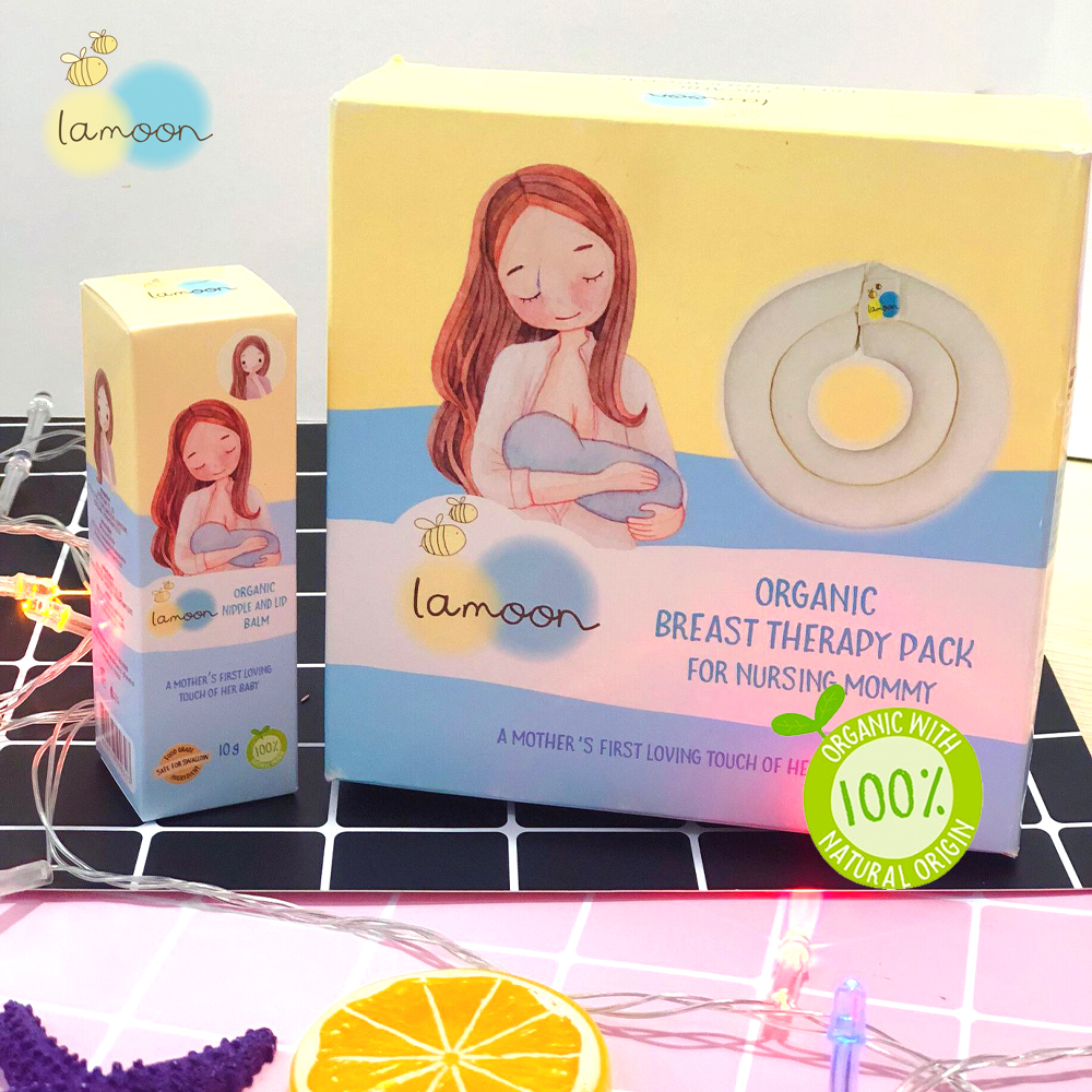 Túi Chườm Ngực Kích Sữa Từ Gạo Organic An Toàn Cho Mẹ Sau Sinh Lamoon