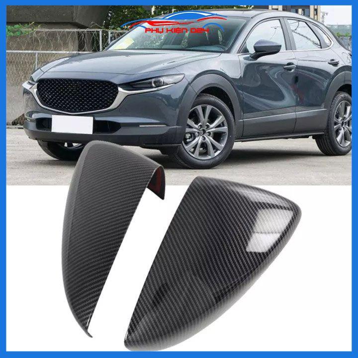 Ốp gương Mazda CX30 CX-30 2020-2021--2022-2023 vân Cacbon bảo vệ chống trầy trang trí làm đẹp xe