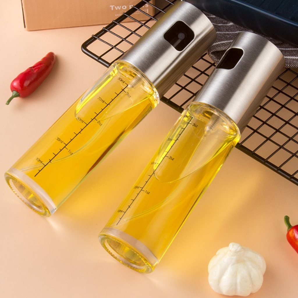 Bình Xịt Dầu Ăn Nhà Bếp Chất Liệu Thủy Tinh Sang Trọng Dung Tích 100ml Dạng Phun Sương