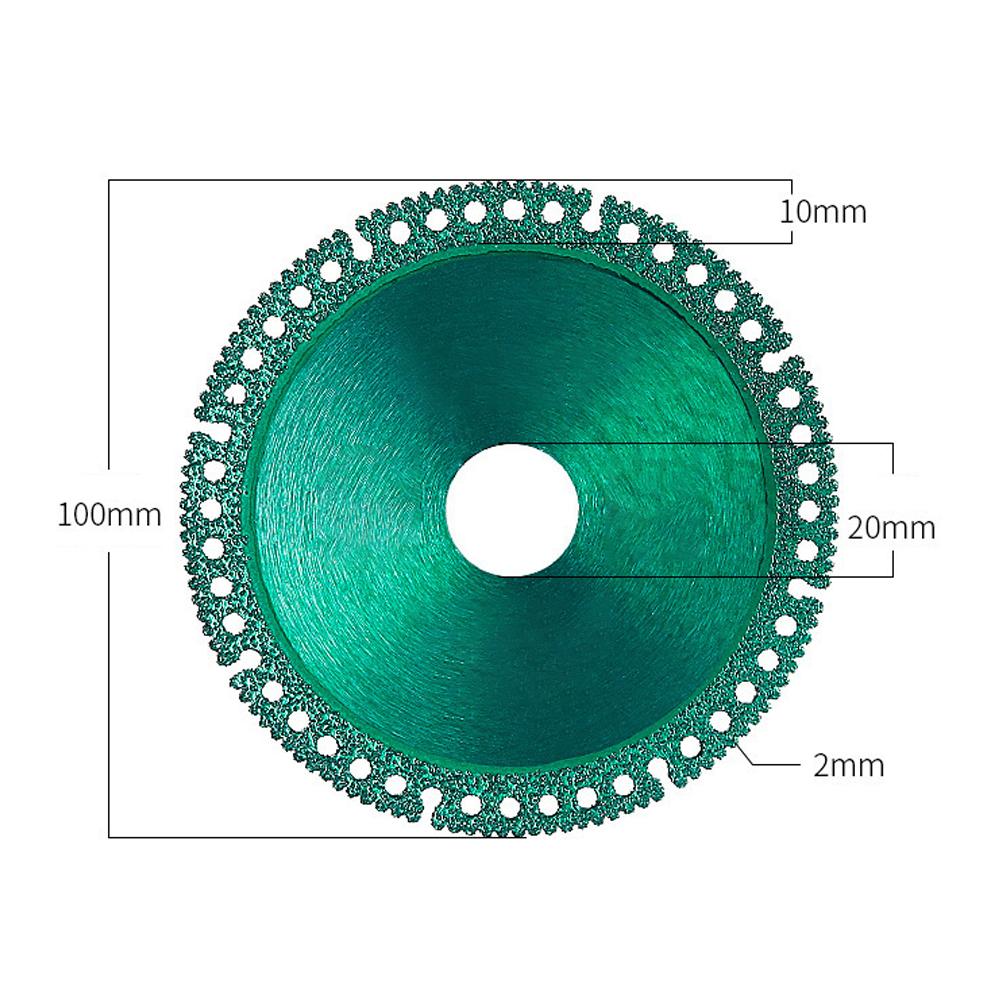 Multifunctional Cutting Blade Diamond High Manganese Steel Matrix Composite Sawblade 100mm Diameter Ceramic Tile Glass Cutting Disc for Angle Grinder Stone-Cutter