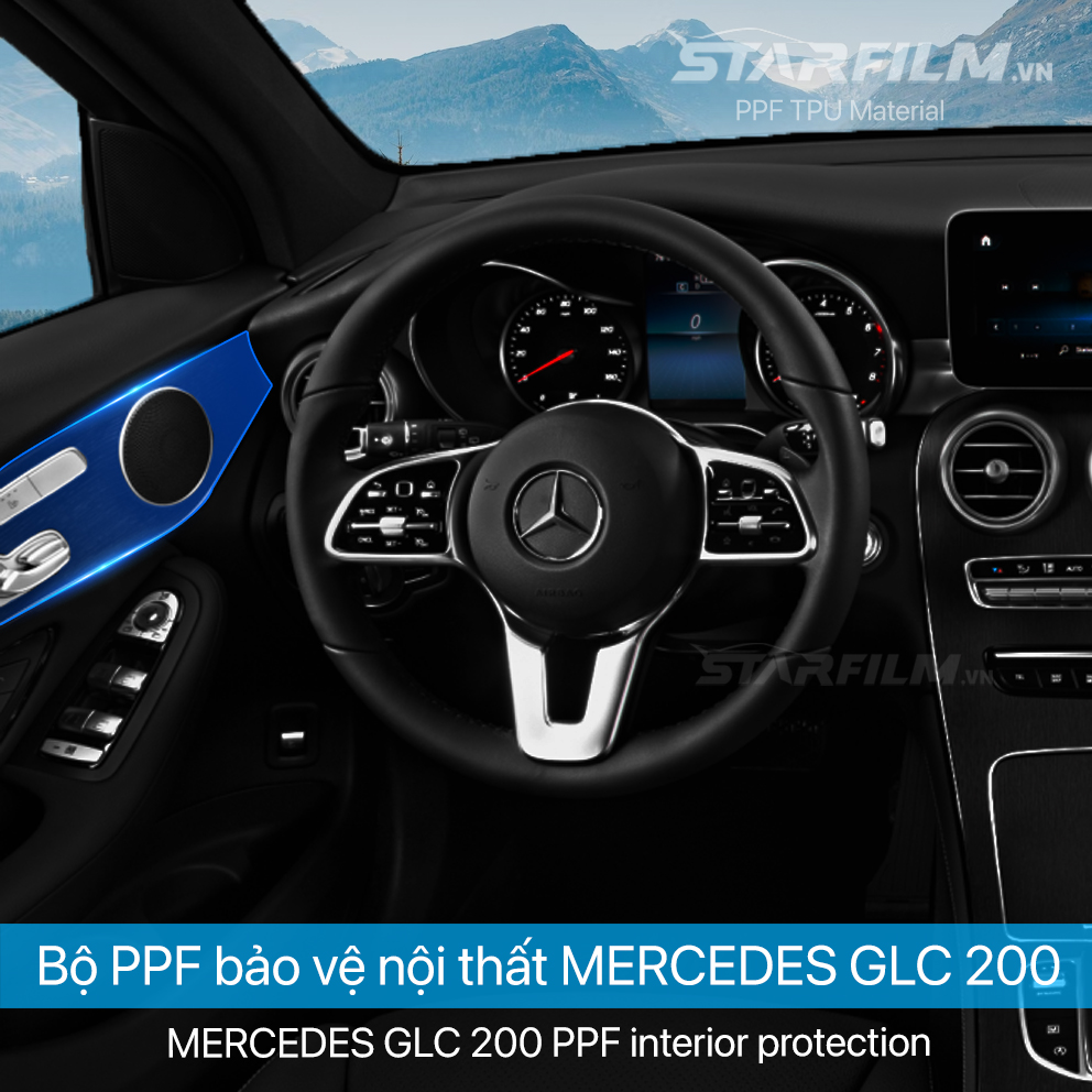 Mercedes Benz GLC 200/300 PPF TPU nội thất chống xước tự hồi phục STARFILM