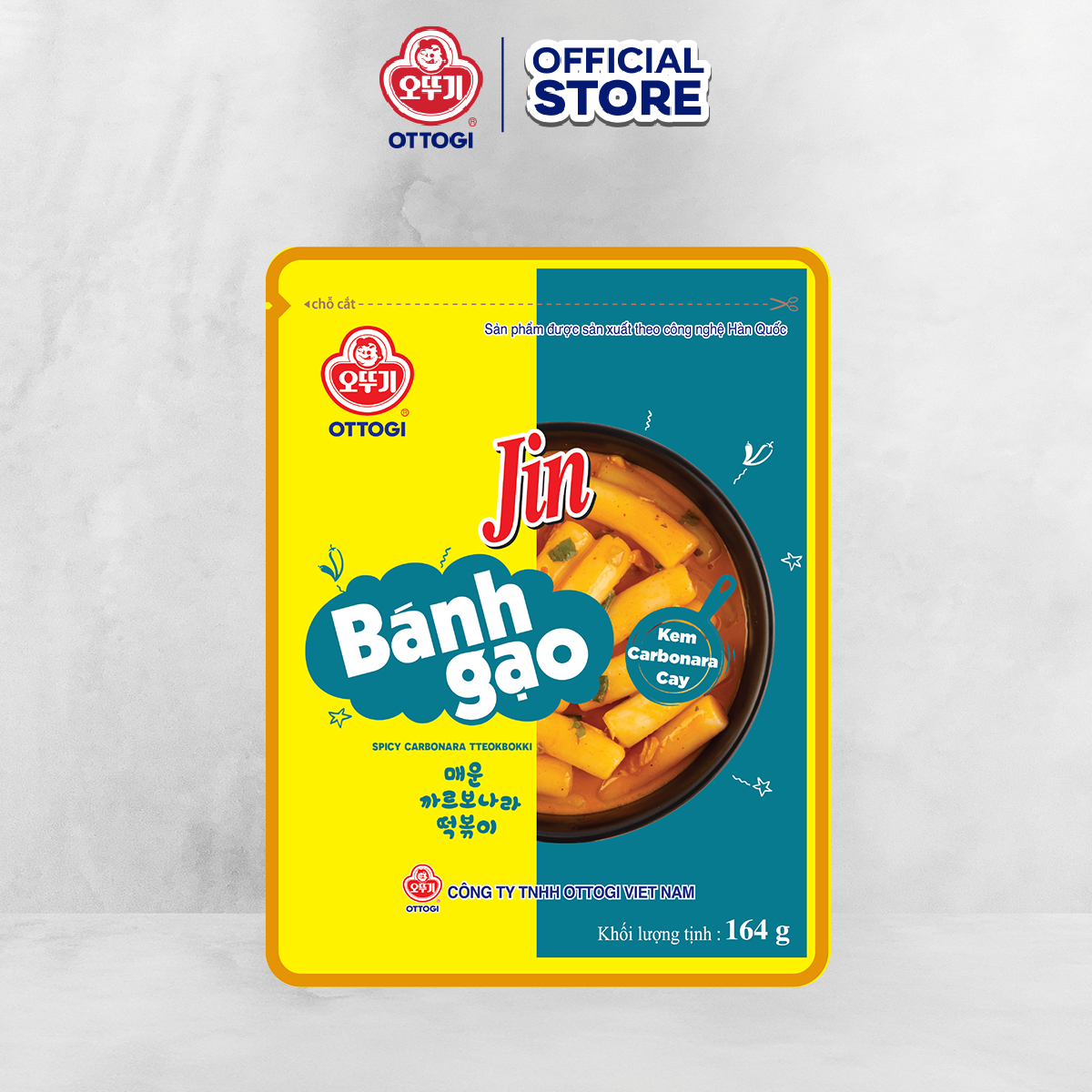 Bánh gạo Jin kem Carbonara Cay Ottogi 164g