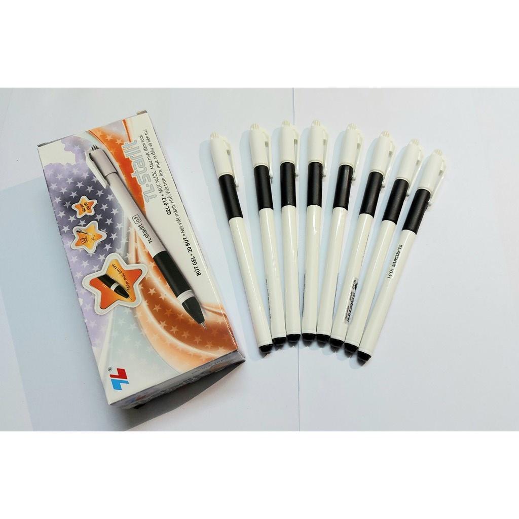 Hộp 20 Bút Gel Thiên Long GEL-012 ngòi 0.5mm - có đệm cầm tay mềm đầu bi cao cấp