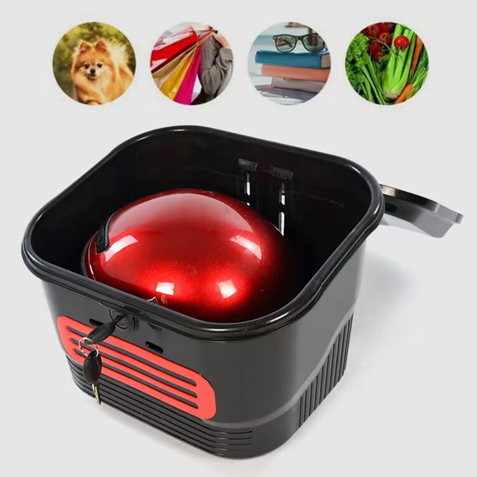 Bike Basket with Lock Container Waterproof Holder Accessories  Basket