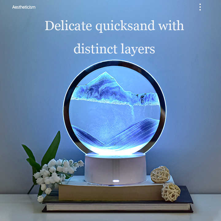 Tranh cát 3D loại có đèn đổi màu ( TẶNG MÓC KHÓA GỖ)