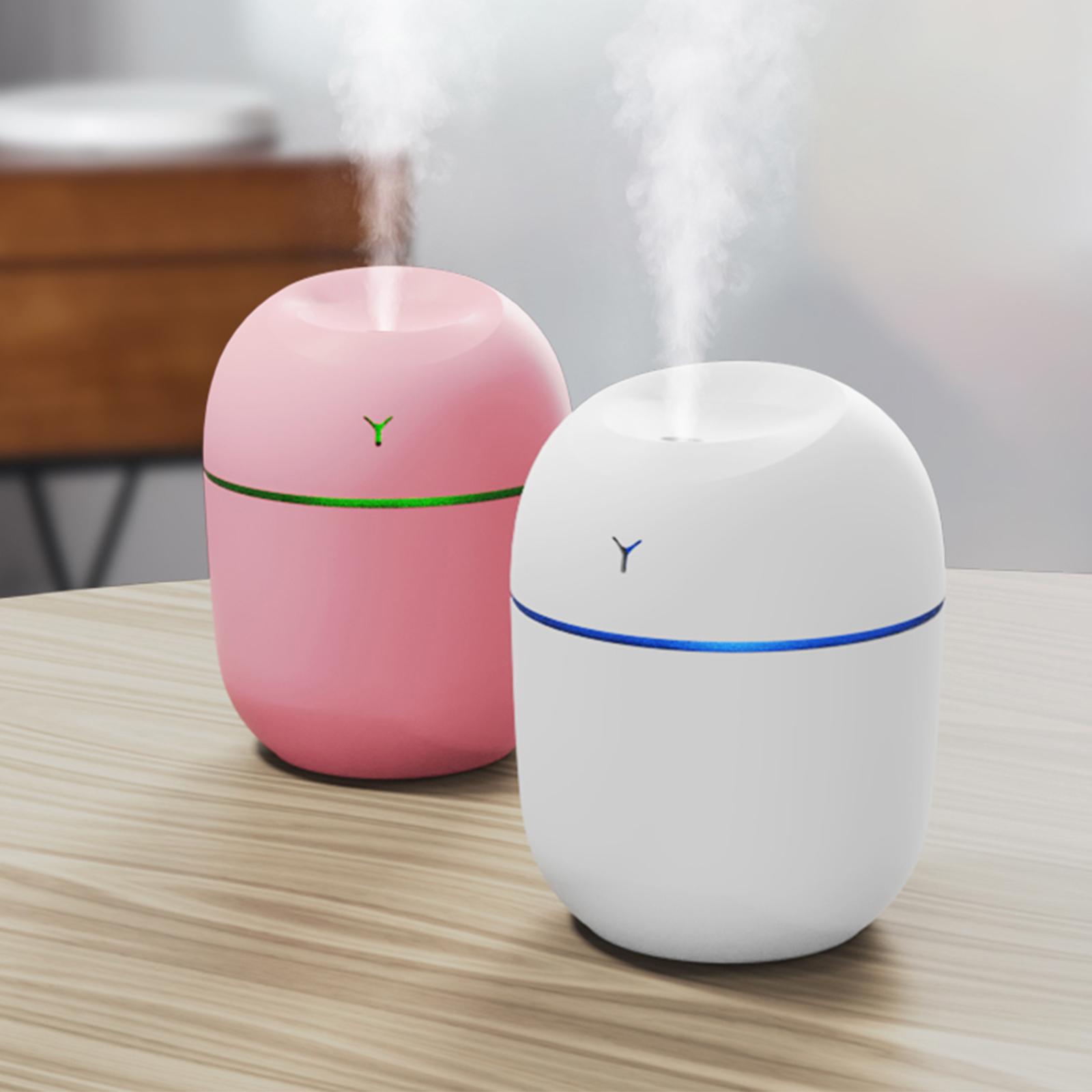 Máy Tạo Độ Ẩm Phun Sương 220Ml Với Đèn Ngủ Bàn Di Động Yên Tĩnh Tự Động Tắt Không Dùng Nước Usb