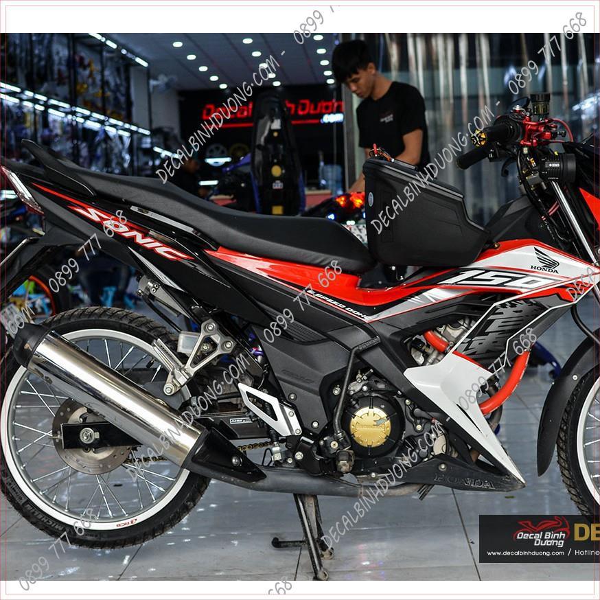 Decal Xe Máy - Tem Trùm dành cho Rời Sonic 150R Đỏ Trắng Đen Cực Chất