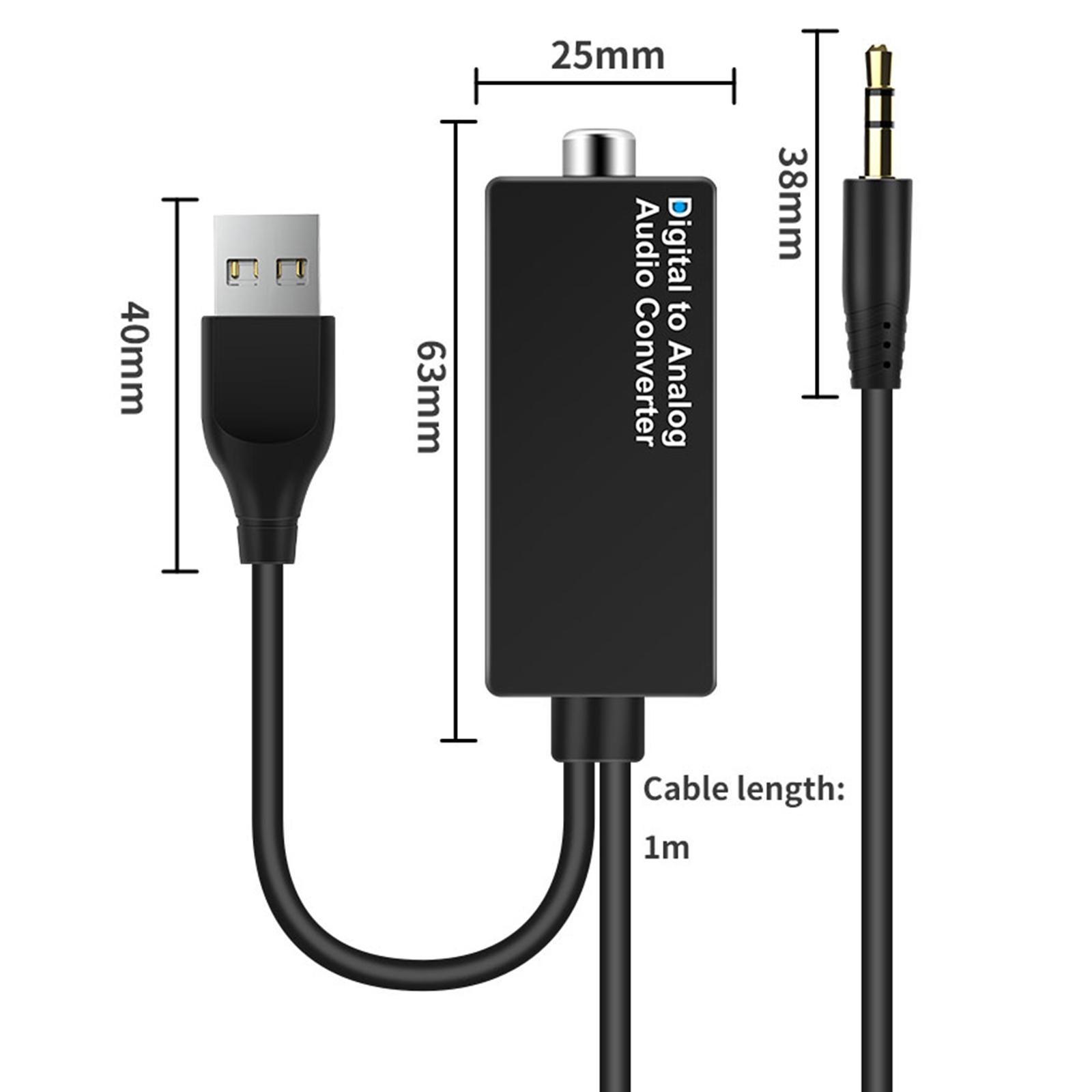 Digital to Analog Audio Adapter ,Home Theater HDTV Amplifier AUX Analog Converter