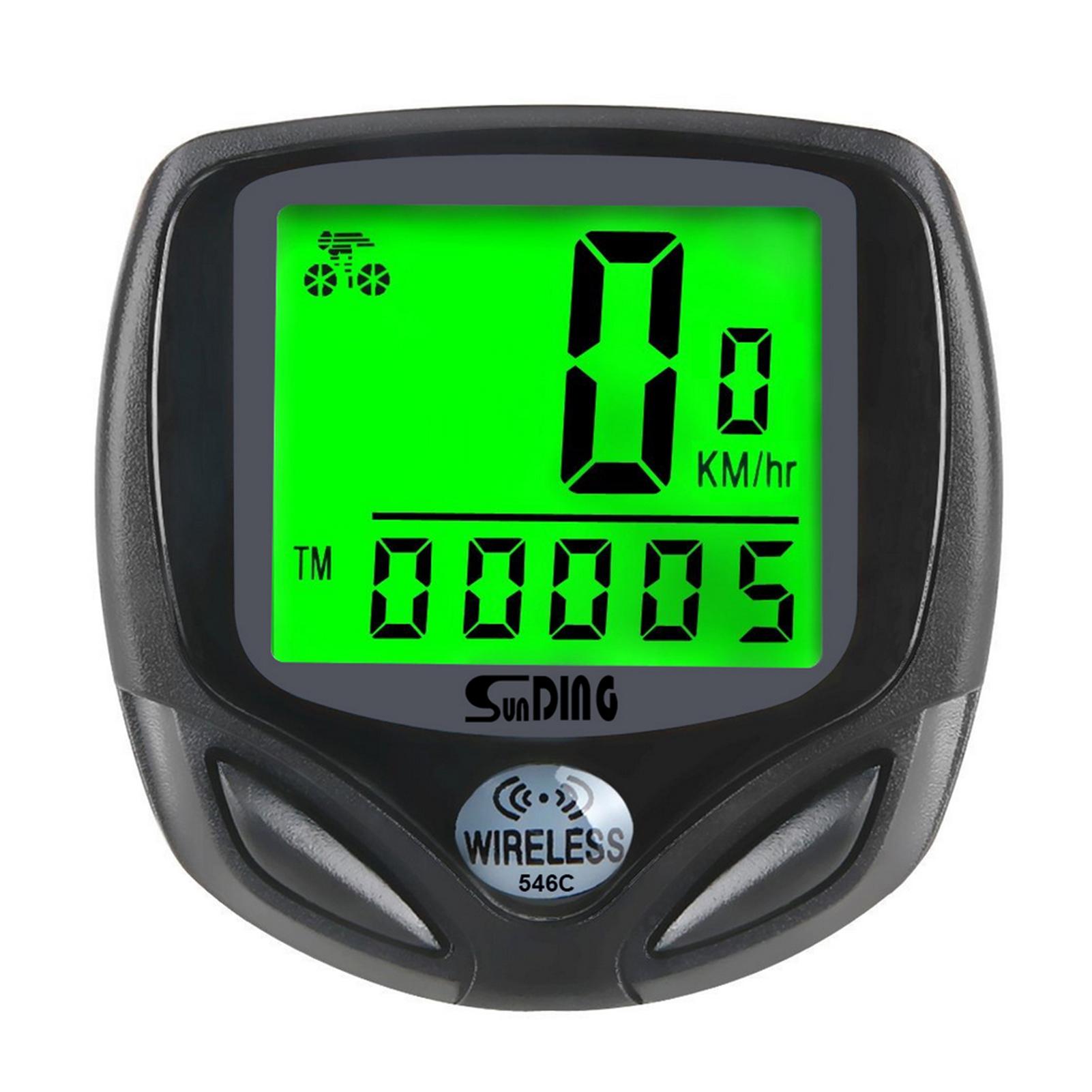 Máy tính đi xe đạp không dây có gắn màn hình LCD có đèn nền không thấm nước