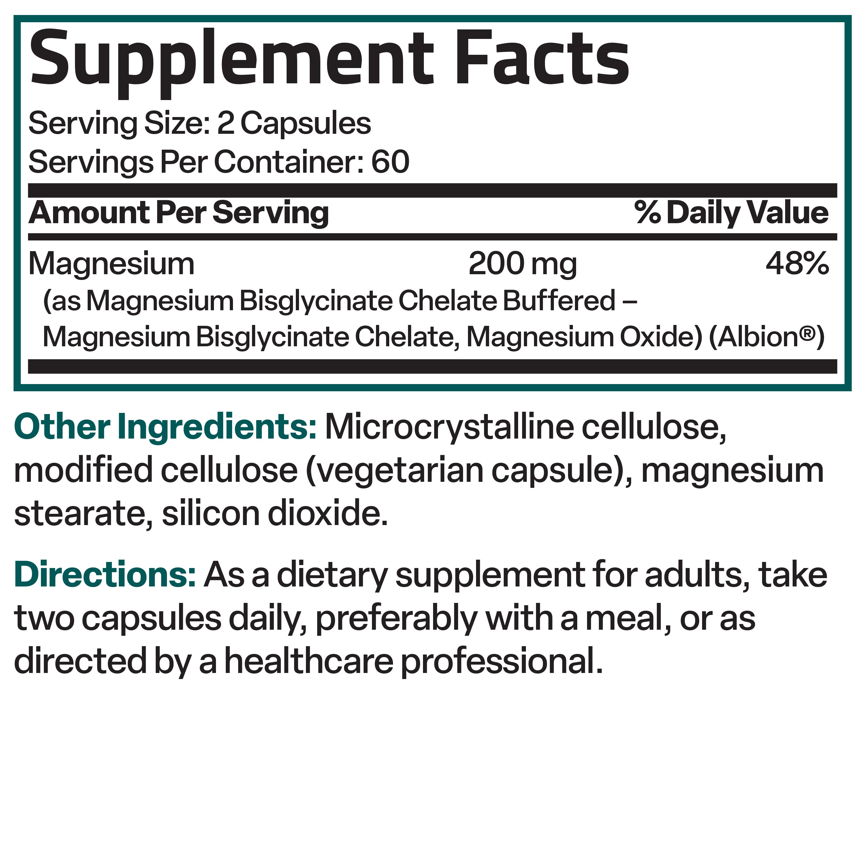 Bronson Magnesium Glycinate 200mg (120 Viên) - Giảm Nguy Cơ Tiểu Đường Hỗ Trợ Sức Khỏe Xương Khớp Của Mỹ