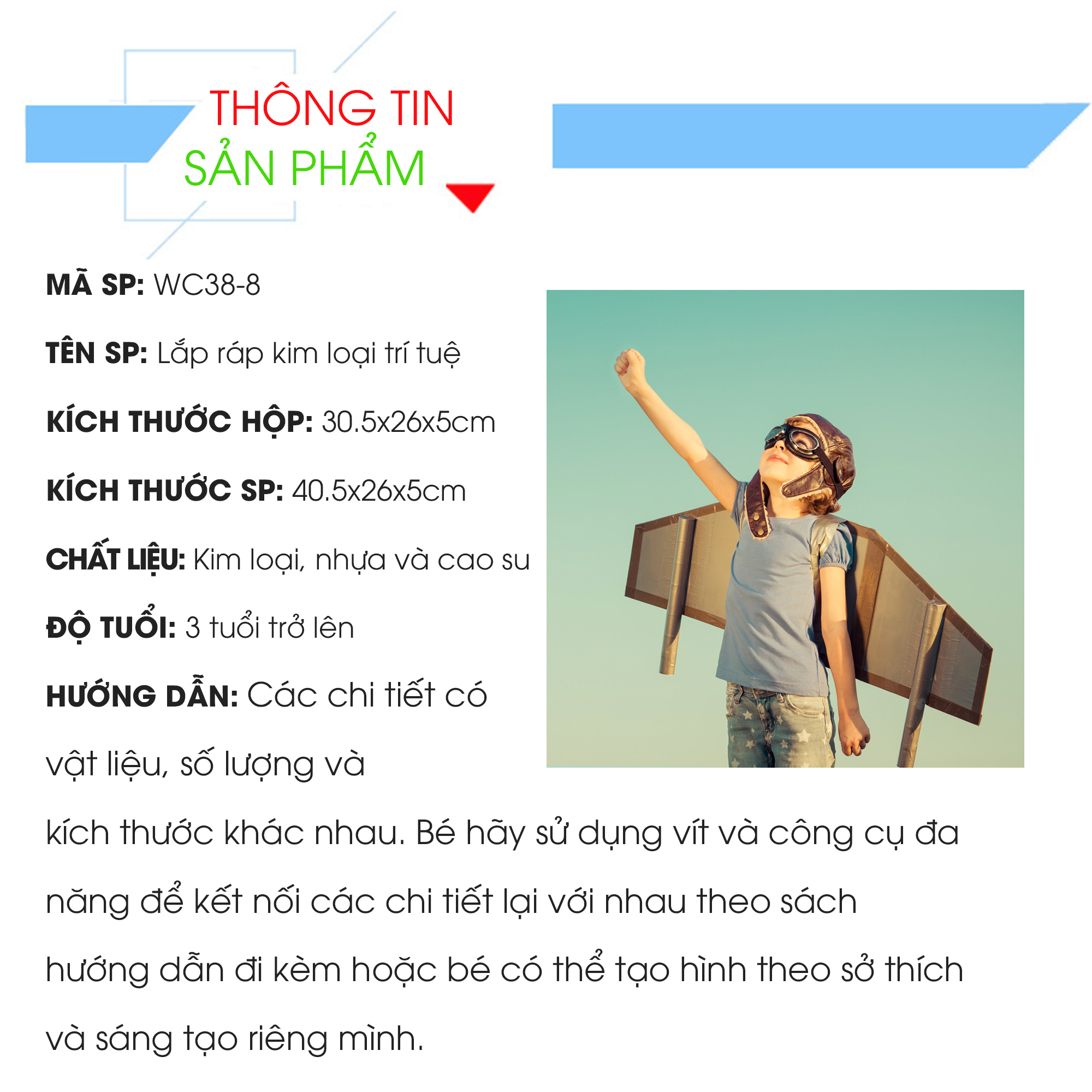 ĐỒ CHƠI THÔNG MINH LẮP RÁP MÔ HÌNH MÁY BAY TRỰC THĂNG 204 CHI TIẾT WC38-B