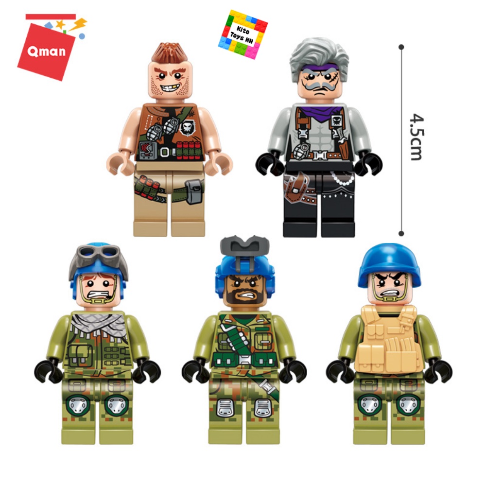 Đồ Chơi Lắp Ráp Lego Quân Sự Qman 3208 Máy Bay Phi Cơ 648 Chi Tiết 5 Minifigures Cho Trẻ Từ 6 Tuổi