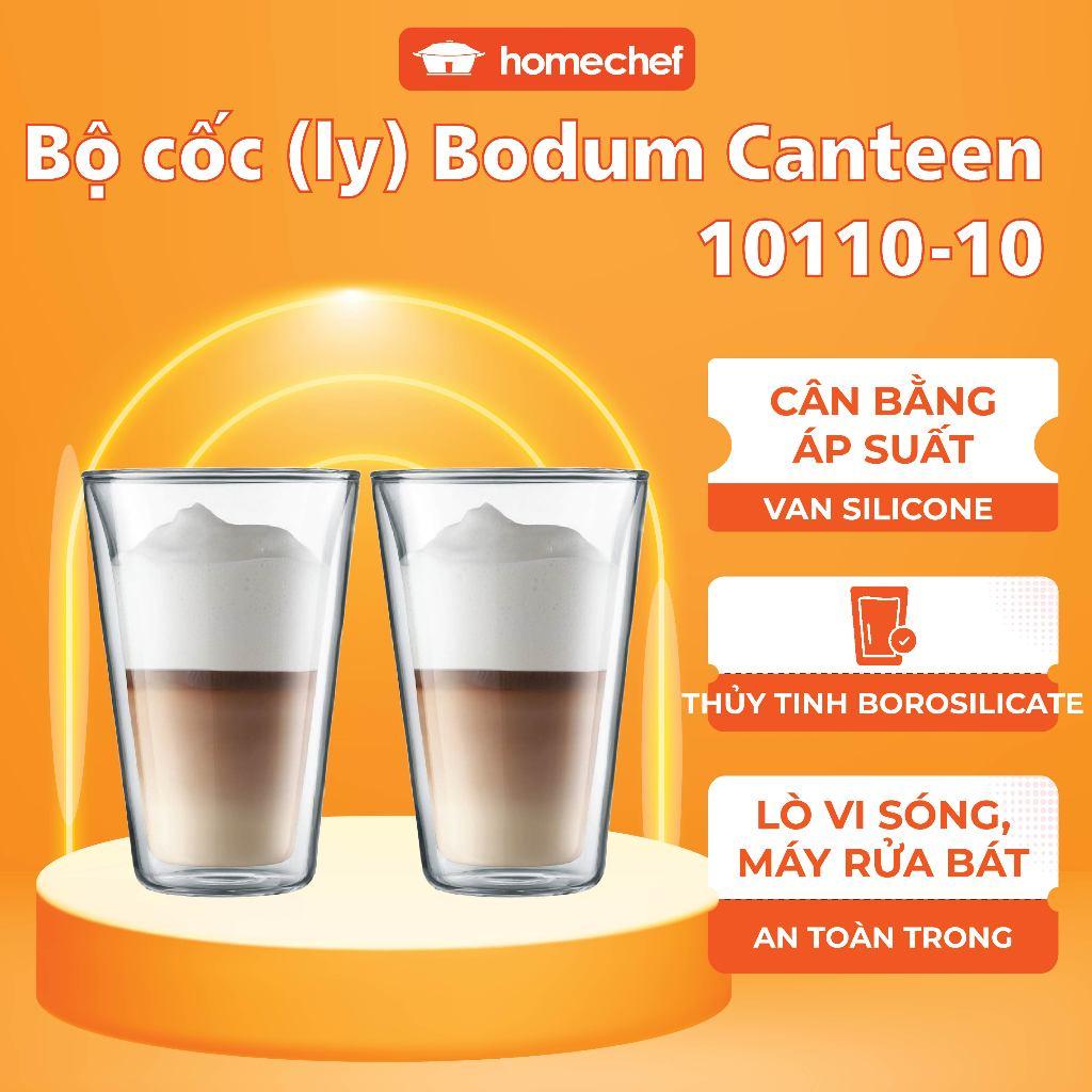 Bộ 2 cốc (ly) thủy tinh 2 lớp Bodum Canteen 10110-10, dung tích 400ml | Hàng chính hãng