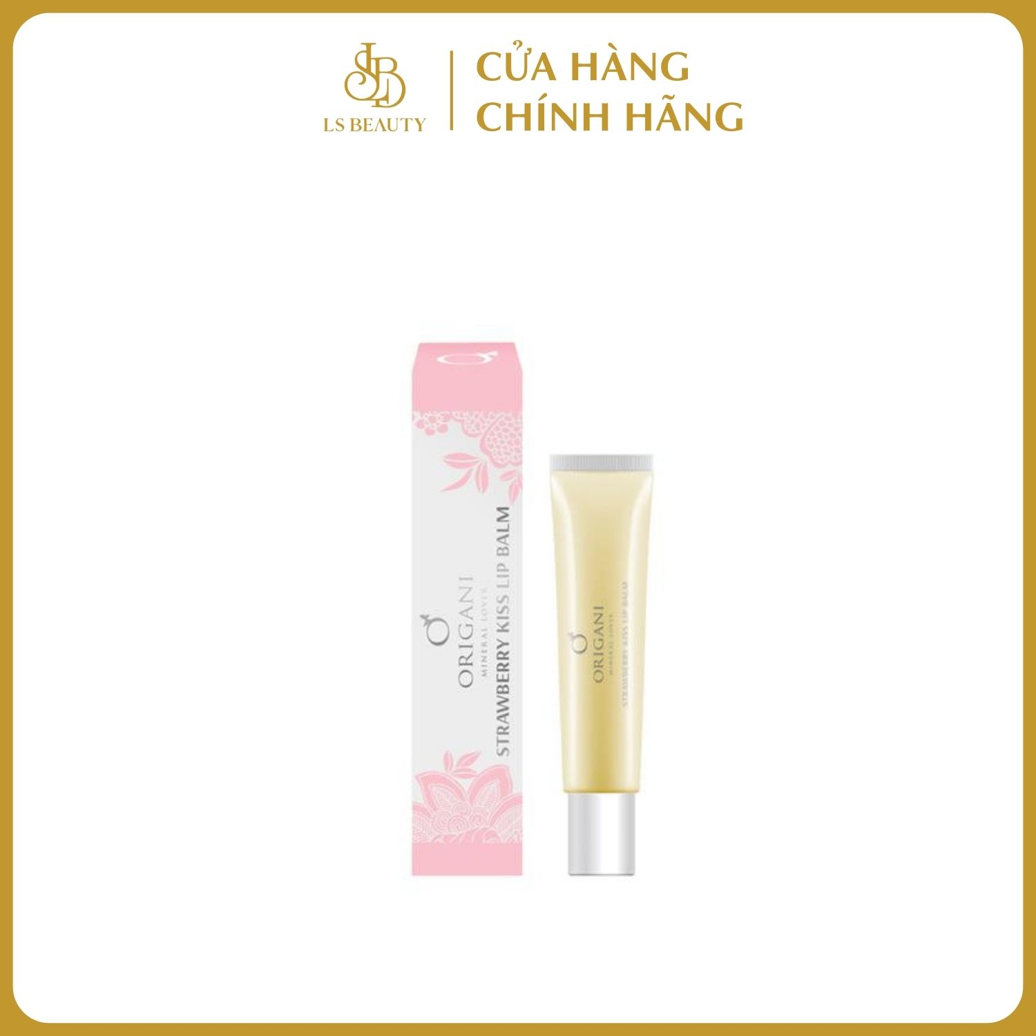 Son Dưỡng Môi Không Màu Origanic Hương Dâu Origani Butterfly Kiss Strawberry Crush Lip Balm (15mL) - Dưỡng Ẩm, Giảm Thâm, Chữa Lành cho Môi