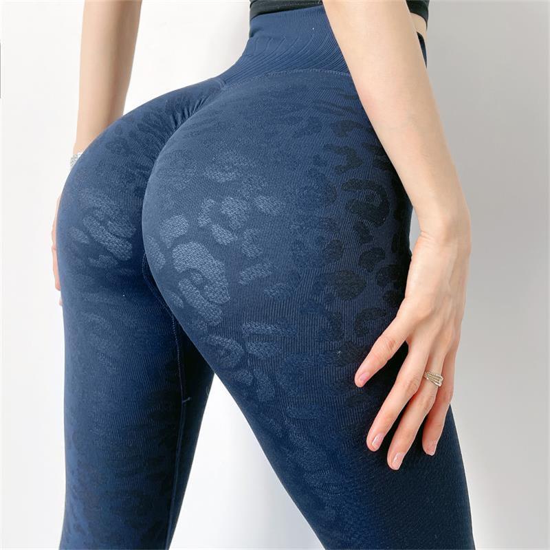 Liền Mạch Tập Yoga Cao Cấp Nâng Hông Tập Thể Thao, Tập Gym Quần Legging Chạy Bộ Nữ Thun Tập Gym Tập Thể Dục Đào Tạo Xếp Chồng Lên Nhau Quần Legging