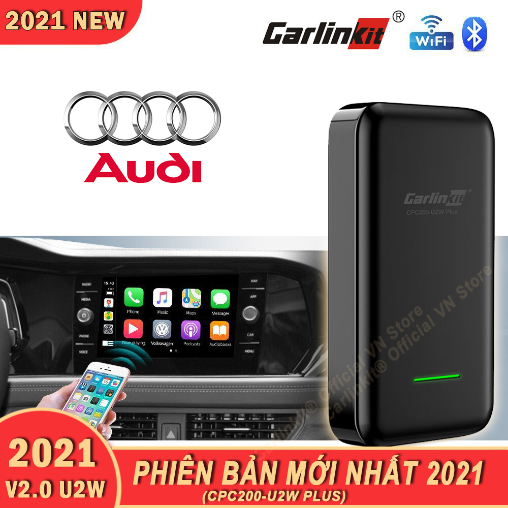 Carlinkit 2.0 U2W Plus 2021 - Apple Carplay không dây cho xe  Audi màn hình nguyên bản.