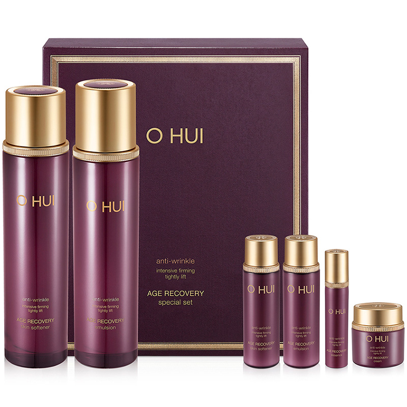 Bộ Dưỡng Cải Thiện Nếp Nhăn Săn Chắc Da OHUI Age Recovery Set 6 Món 340ml