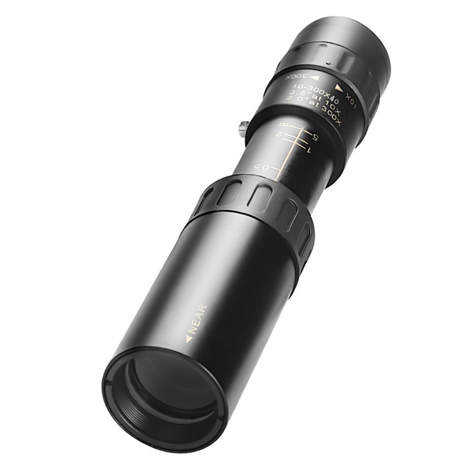 10-300X40mm Monocular Telescope with Smartphone Holder Tripod for Bird Watching Hunting Camping Hiking Travelling