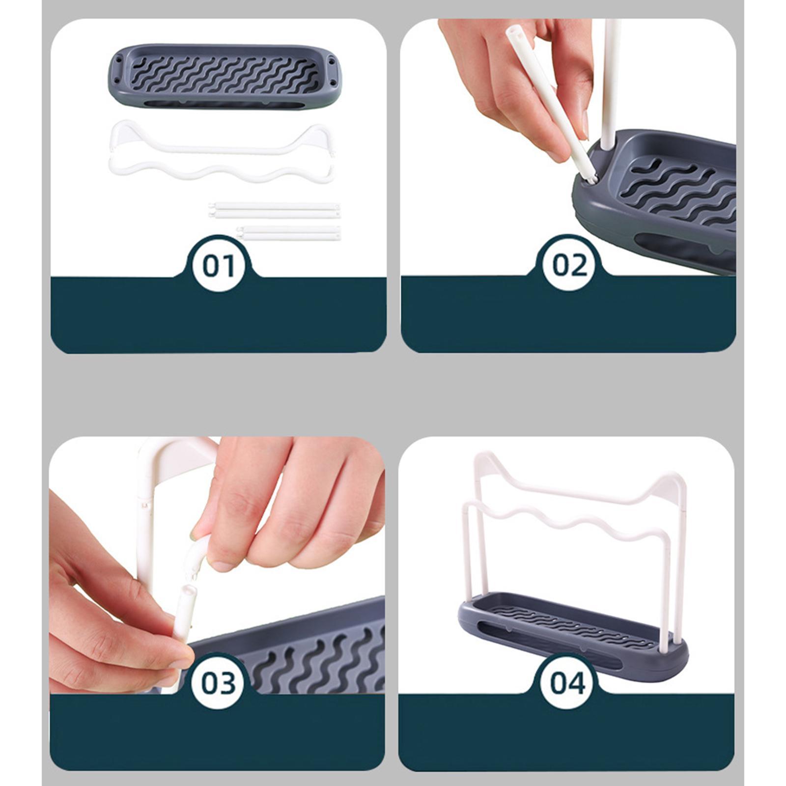 Kitchen Sink Sponge holder Caddy Organizer Dark Gray