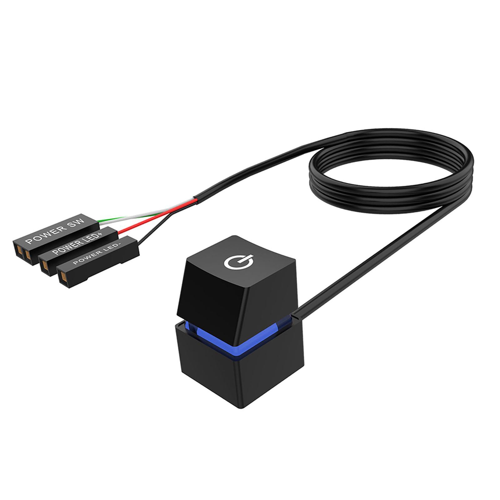 Desktop Switch, with Extension Cable Desktop Computer Power Switch for