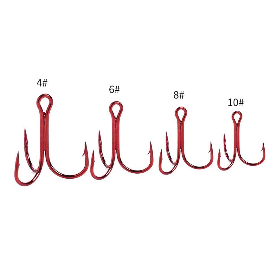 Set 20 Lưỡi câu 3 tiêu 4-6-8-10,lưỡi câu cá 3 tiêu,cần câu lure
