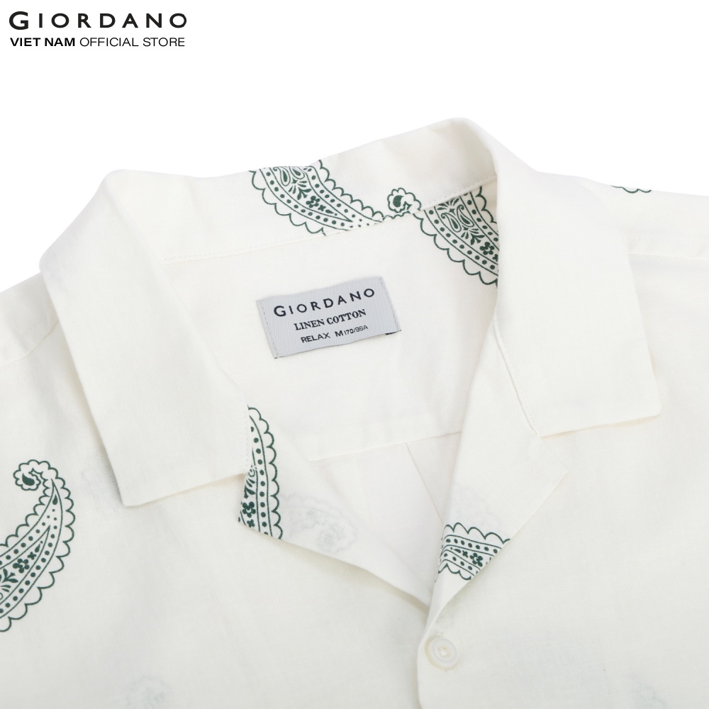 Áo Sơ Mi Ngắn Tay Nam Linen Shirt Giordano 01043206