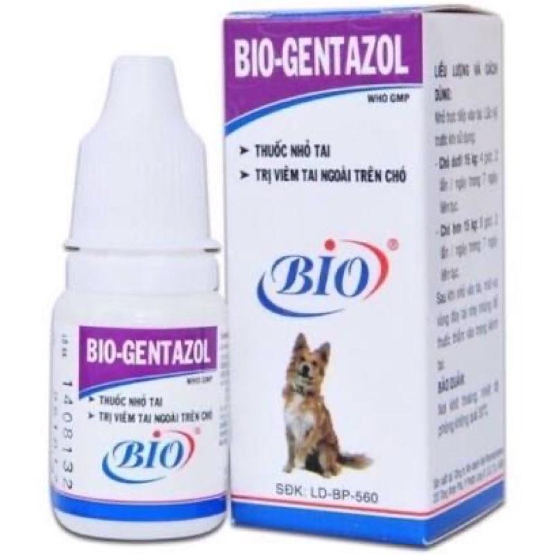 DUNG DỊCH NHỎ TAI TRỊ VIÊM TAI CHO CHÓ MÈO- BIO GENTAZOL 10ML