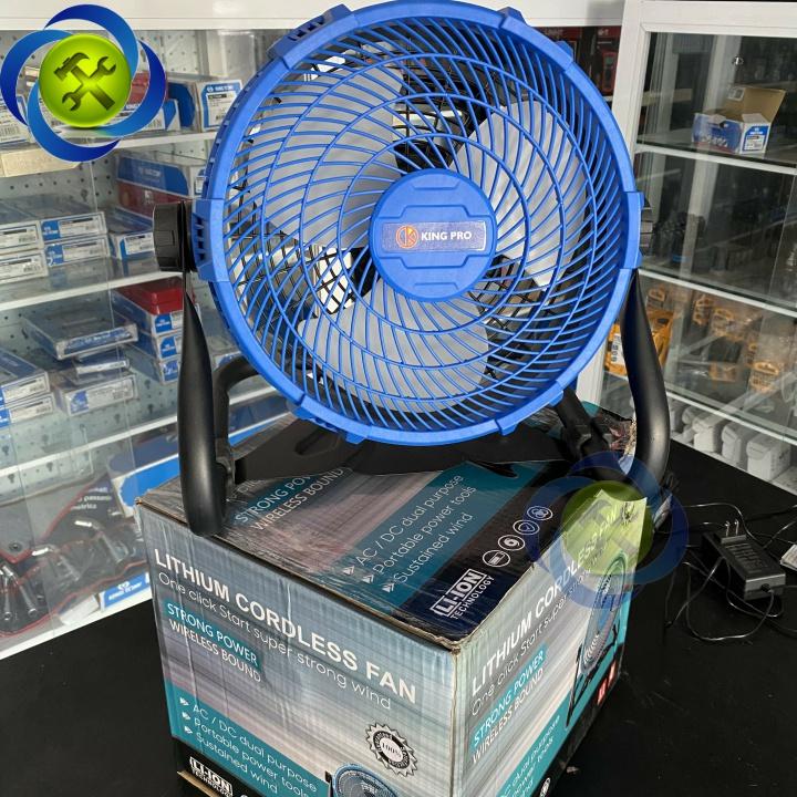 Quạt chạy pin và điện KINGPRO sài chung chân pin phổ thông 18V