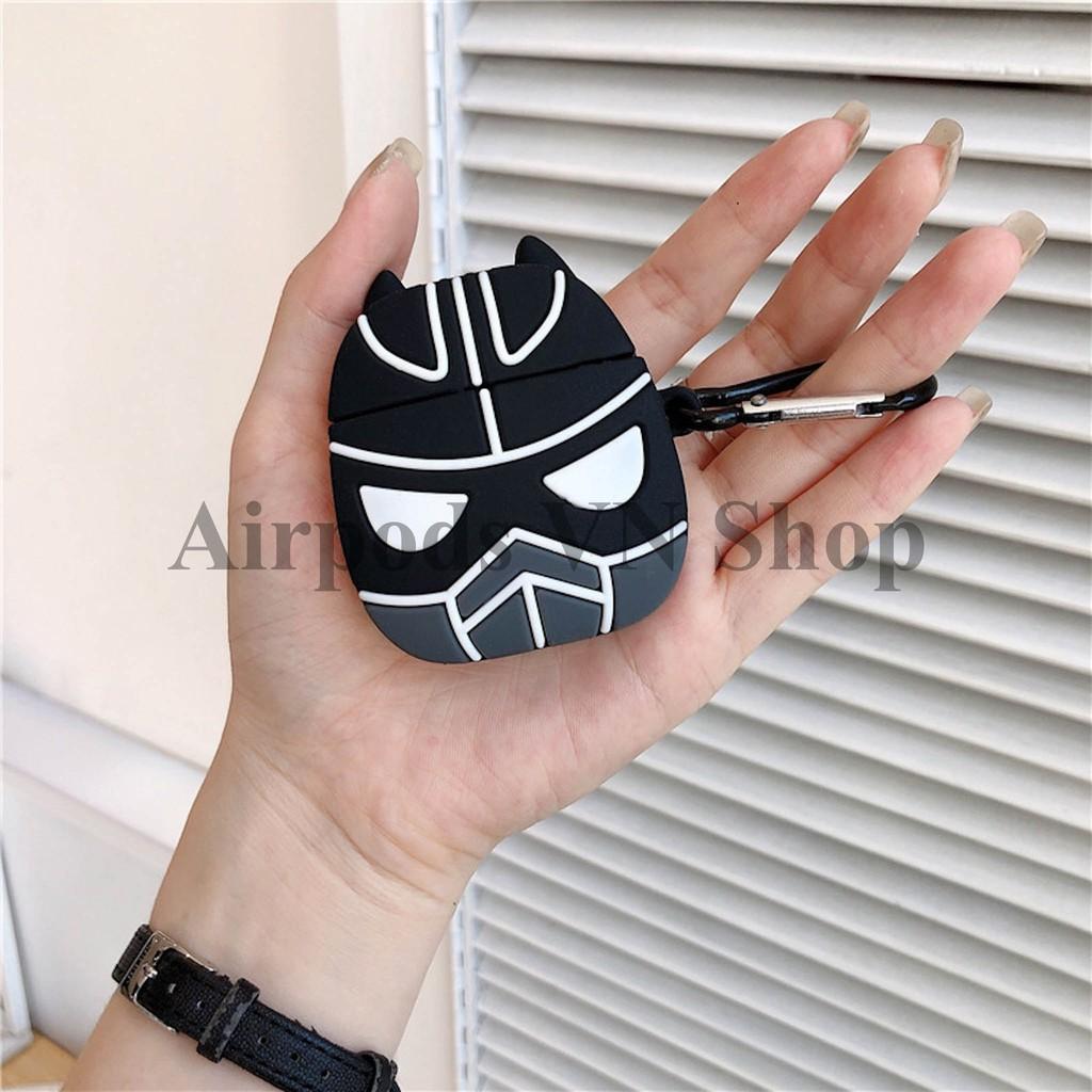 Bao Case Ốp dành cho Airpods 1/2 black Panther báo đen sừng silicon cao cấp