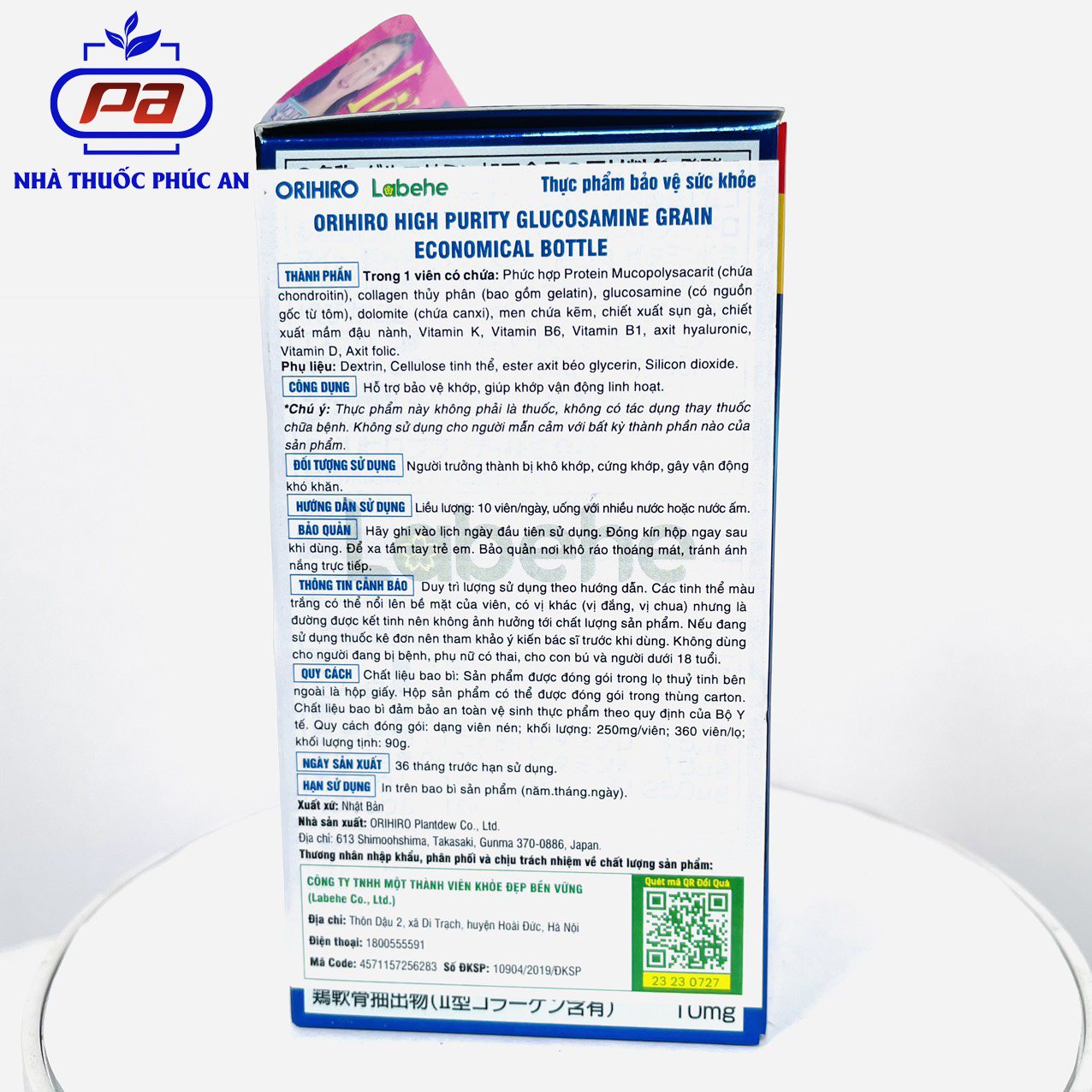 Viên bổ xương khớp Glucosamine ORIHIRO Nhật Bản 1500mg 360 viên